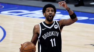 Kyrie Irving on Big 3’s lack of playing time together heading into NBA playoffs | Nets News Conference