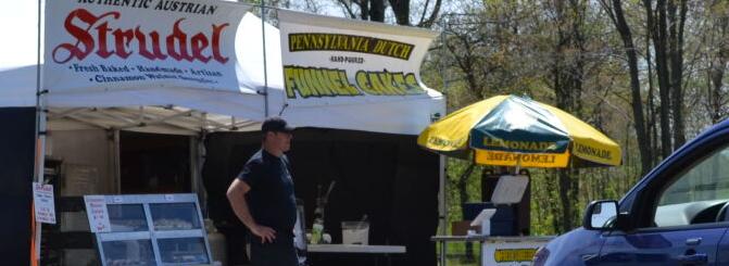 Chardon area vendors line the Maple Mile drive-through farmer’s market at Ransom Sage Farm