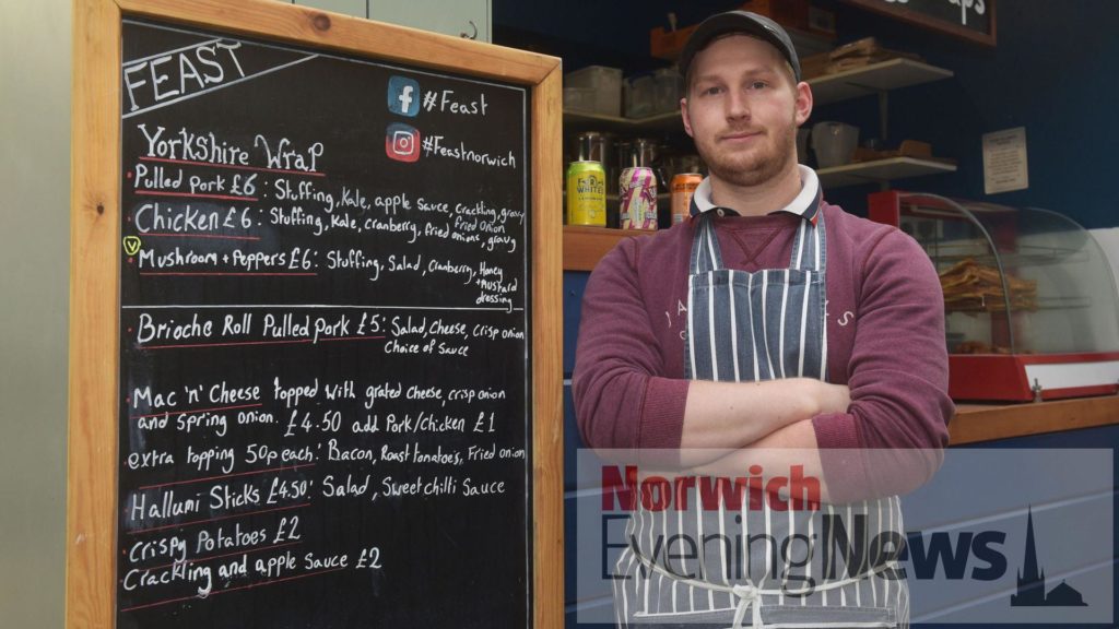 Feast stall on Norwich Market reopens with new menu