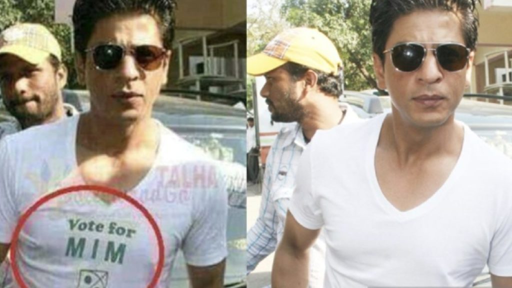 Fact check: Shah Rukh Khan’s old photo morphed so his T-shirt says ‘Vote for MIM’ | The …