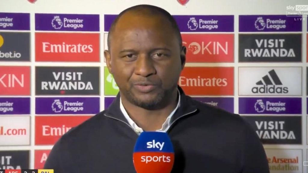 Patrick Vieira points to “big team” trend after controversial defeat to Liverpool – Mirror Online