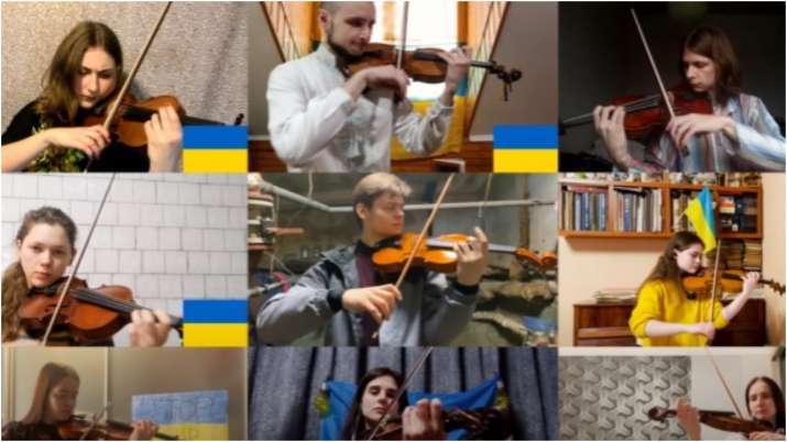 94 violinists come together for Ukraine fundraiser, play a hauntingly beautiful melody – India TV News