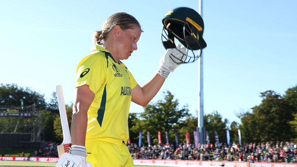 Healy re-writes record books with massive CWC22 century – ICC Cricket