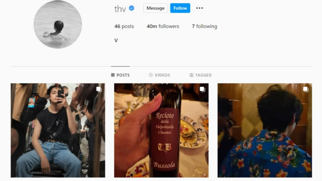 Record broken! BTS band member V sets new Instagram record as the fastest to get 40 mn followers