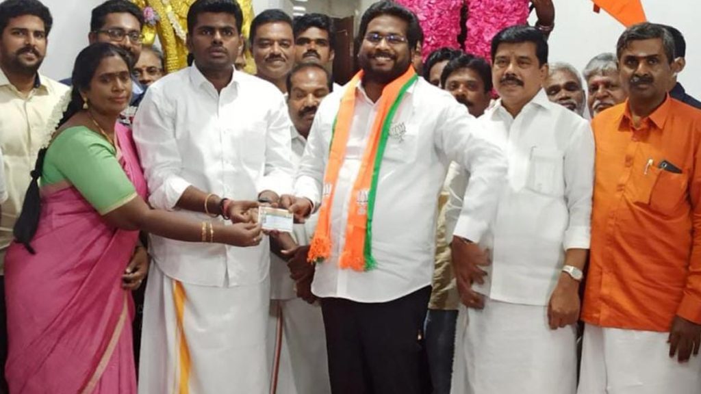 DMK MP Tiruchi Siva’s son Suriya joins BJP | The News Minute