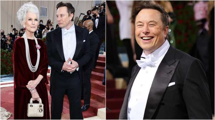 Twitter owner Elon Musk arrives on Met Gala 2022 red carpet with his mom Maye – IndiaTV News